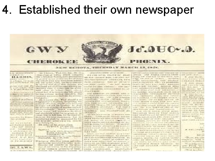 4. Established their own newspaper 