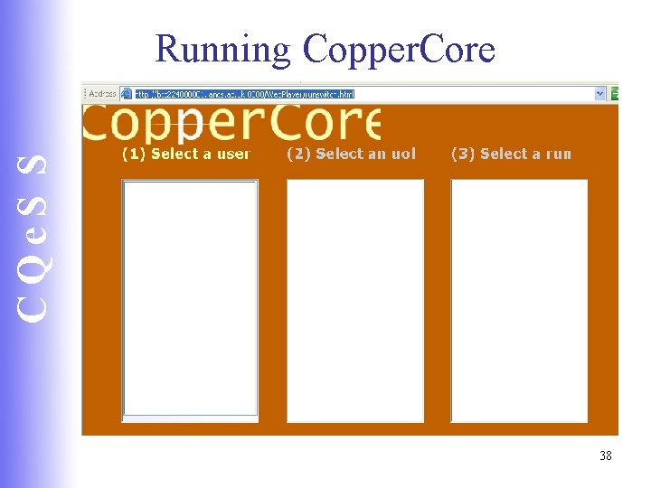 CQe. S S Running Copper. Core 38 
