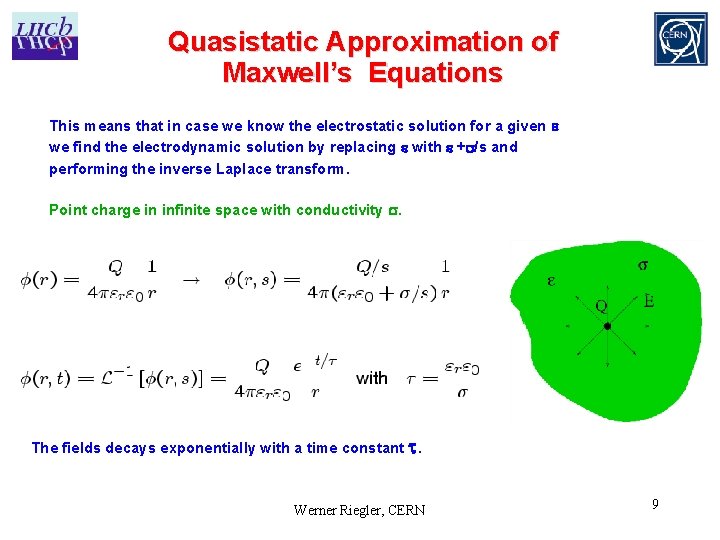 Quasistatic Approximation of Maxwell’s Equations This means that in case we know the electrostatic Quasistatic Approximation of Maxwell’s Equations This means that in case we know the electrostatic