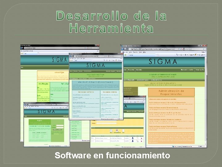 Software en funcionamiento Software en funcionamiento