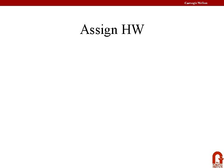 Assign HW 