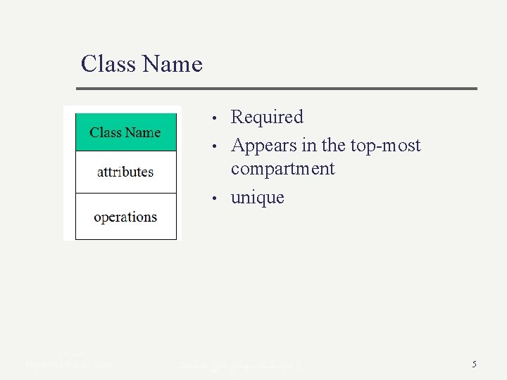 Class Name • • • ﻻﻣﻌﻲ ﺍﻓﺸﻴﻦ http: //ceit. aut. ac. ir/~lamei Required Appears Class Name • • • ﻻﻣﻌﻲ ﺍﻓﺸﻴﻦ http: //ceit. aut. ac. ir/~lamei Required Appears