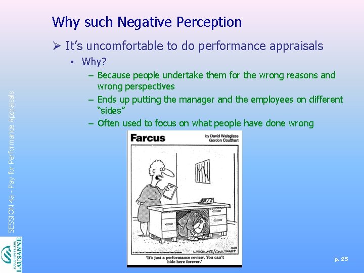 Why such Negative Perception Ø It’s uncomfortable to do performance appraisals SESSION 4 a