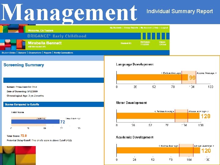 Management Individual Summary Report 