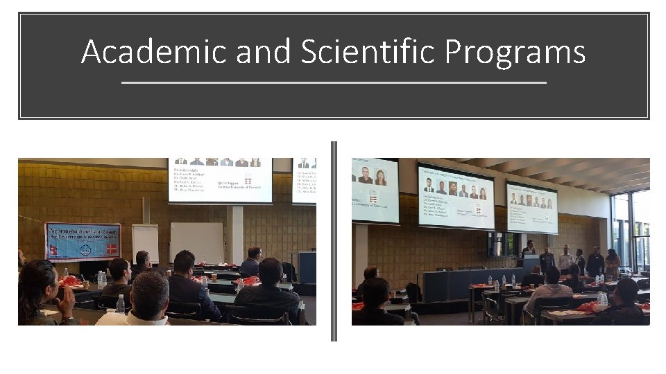 Academic and Scientific Programs 
