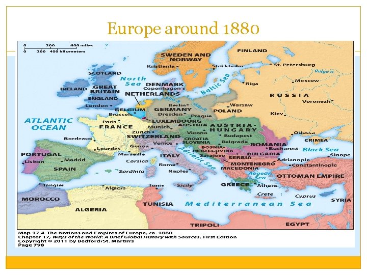 Europe around 1880 