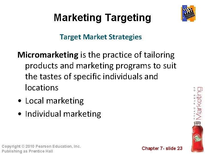 Marketing Target Market Strategies Micromarketing is the practice of tailoring products and marketing programs Marketing Target Market Strategies Micromarketing is the practice of tailoring products and marketing programs