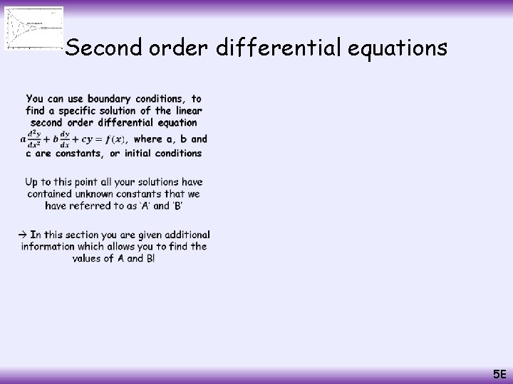 Second order differential equations • 5 E 