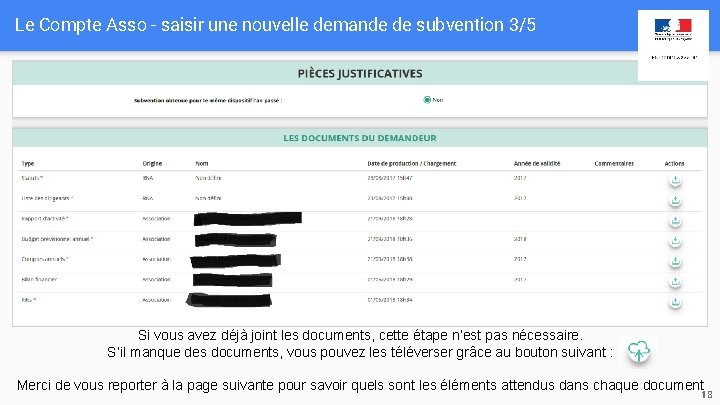 Le Compte Asso - saisir une nouvelle demande de subvention 3/5 Si vous avez Le Compte Asso - saisir une nouvelle demande de subvention 3/5 Si vous avez