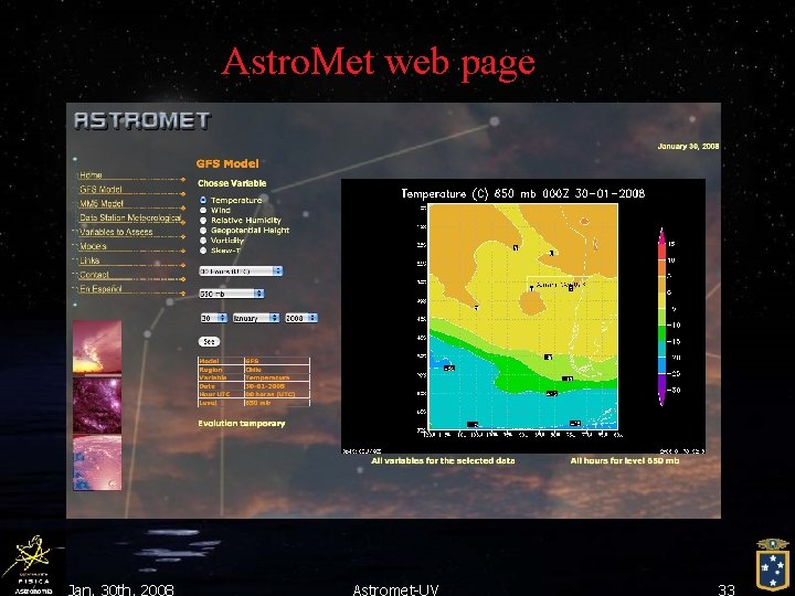Astro. Met web page Jan. 30 th, 2008 Astromet-UV 33 
