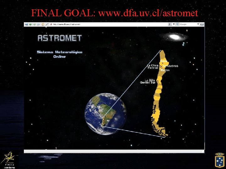 FINAL GOAL: www. dfa. uv. cl/astromet 