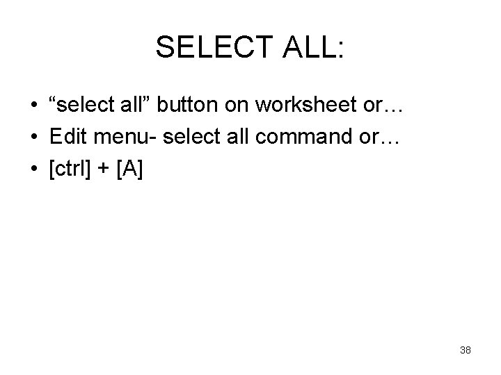 Introduction to Spreadsheets Chapter 1 Lecture Outline 1
