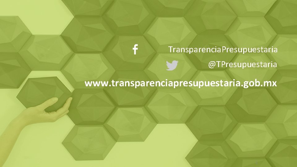 Transparencia. Presupuestaria @TPresupuestaria www. transparenciapresupuestaria. gob. mx 1 