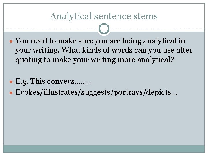Question 3 LANGUAGE ANALYSIS This question only assesses
