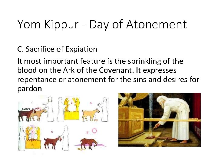 Yom Kippur - Day of Atonement C. Sacrifice of Expiation It most important feature Yom Kippur - Day of Atonement C. Sacrifice of Expiation It most important feature