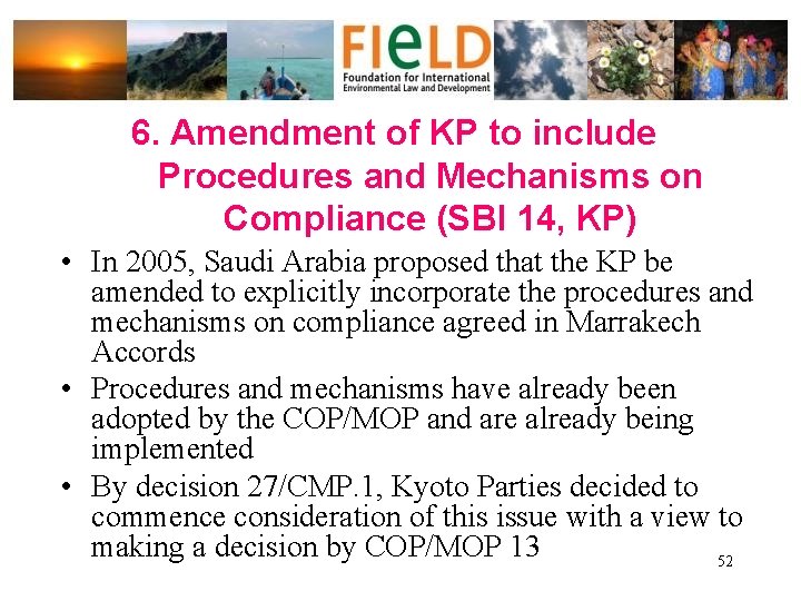 6. Amendment of KP to include Procedures and Mechanisms on Compliance (SBI 14, KP)