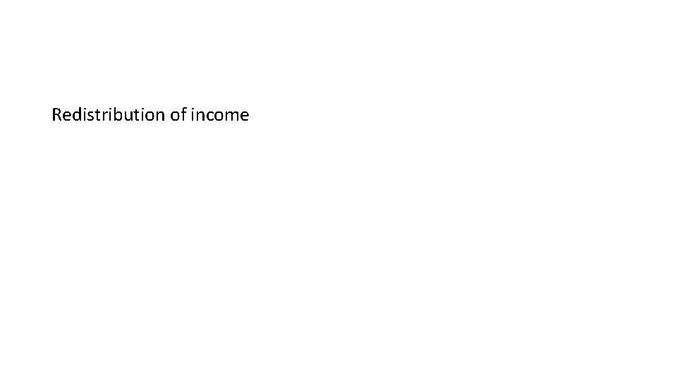 Redistribution of income 