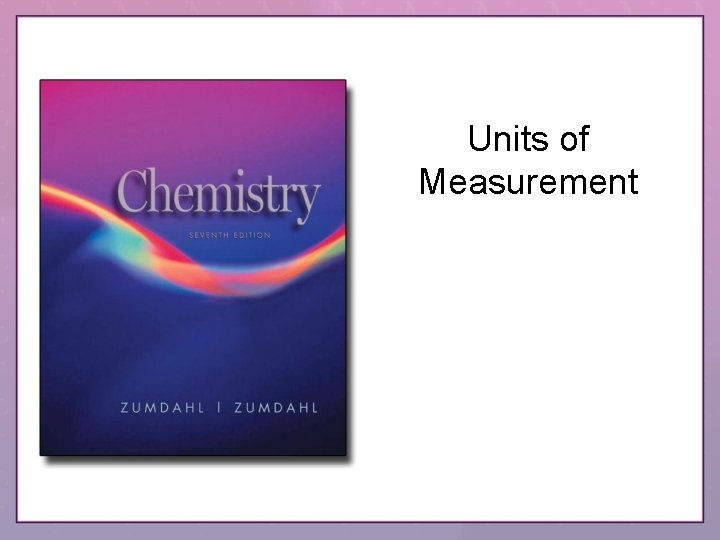 Units of Measurement 