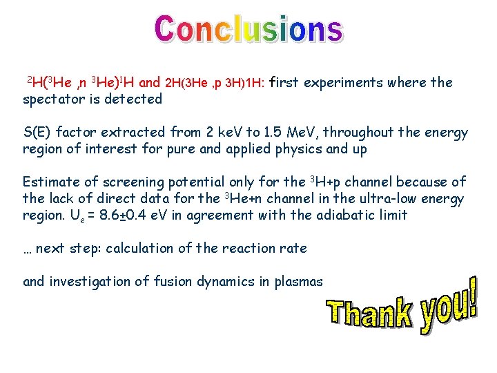 2 H(3 He , n 3 He)1 H and 2 H(3 He , p