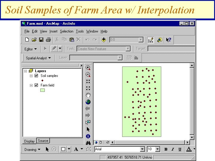 Soil Samples of Farm Area w/ Interpolation 