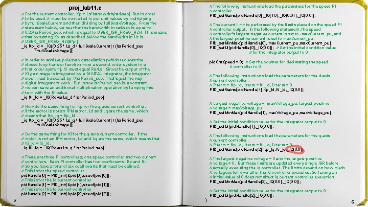 proj_lab 11. c // For the current controller, Kp = Ls*bandwidth(rad/sec) But in order