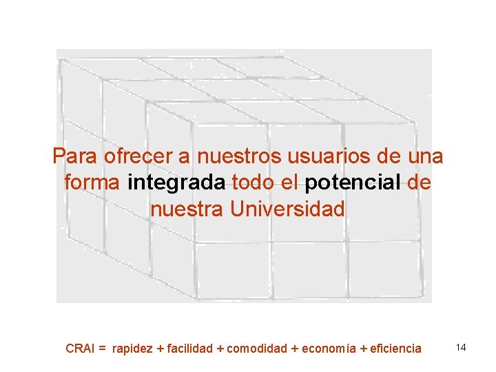 Para ofrecer a nuestros usuarios de una forma integrada todo el potencial de nuestra