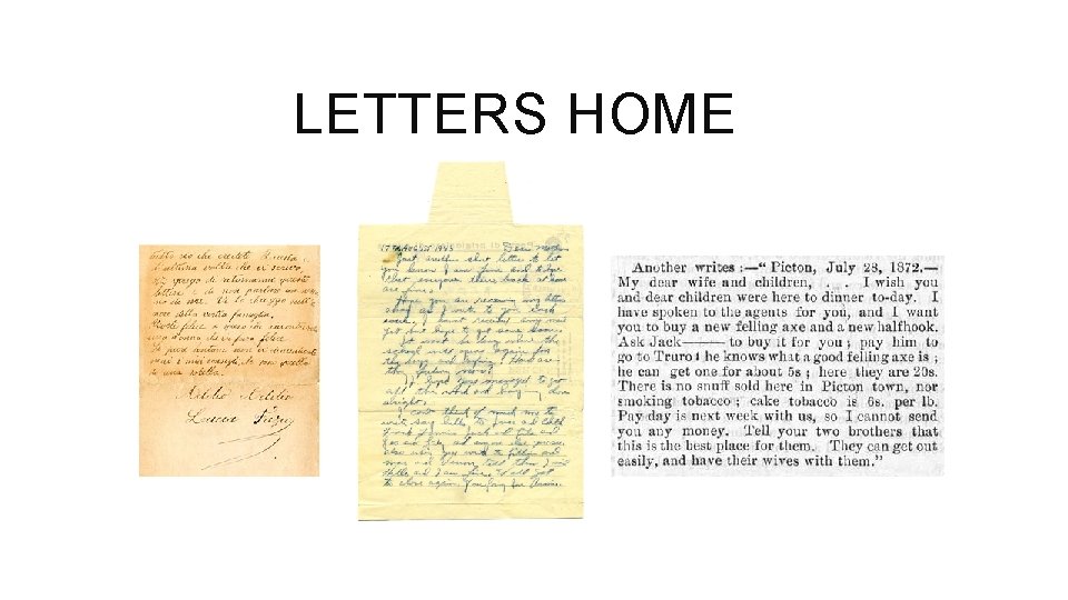 LETTERS HOME 