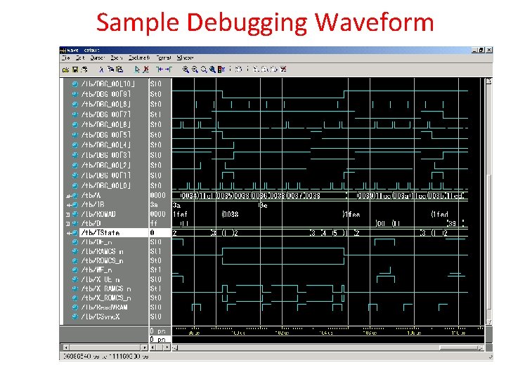 Sample Debugging Waveform 