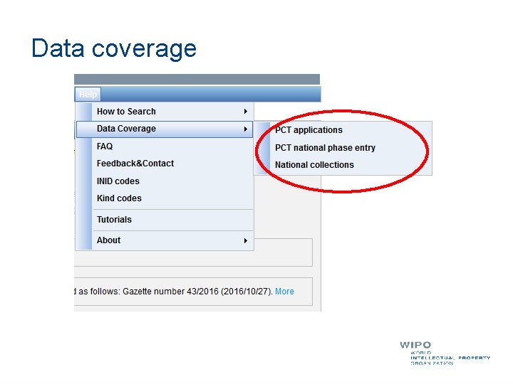 Data coverage 