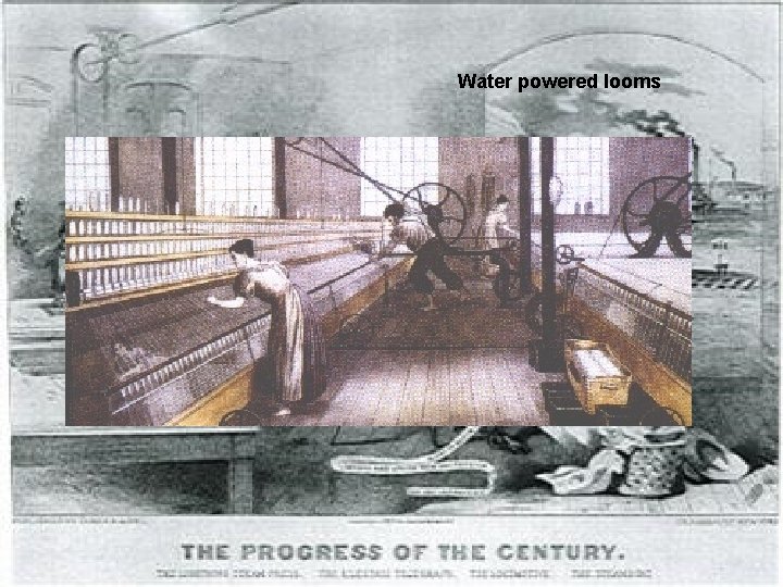 Water powered looms 