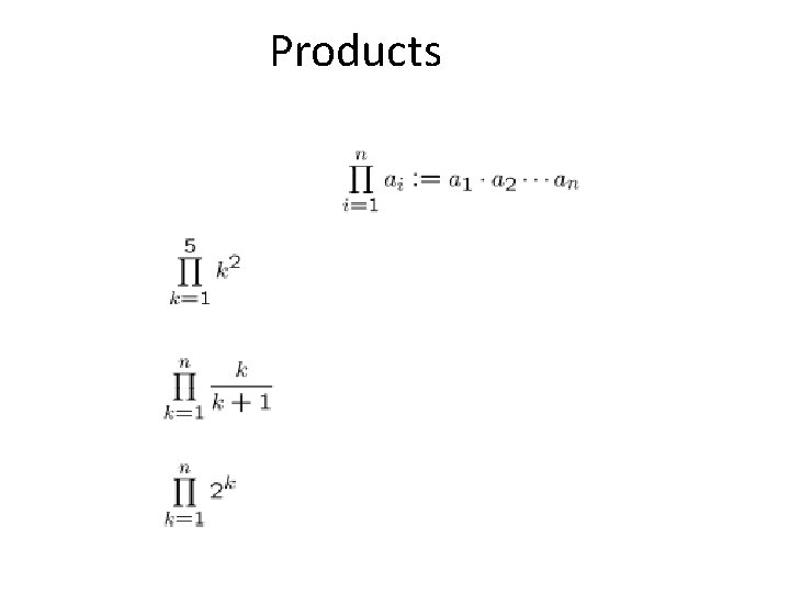 Products 
