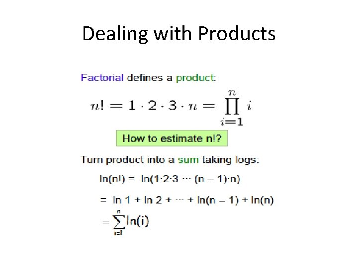 Dealing with Products 