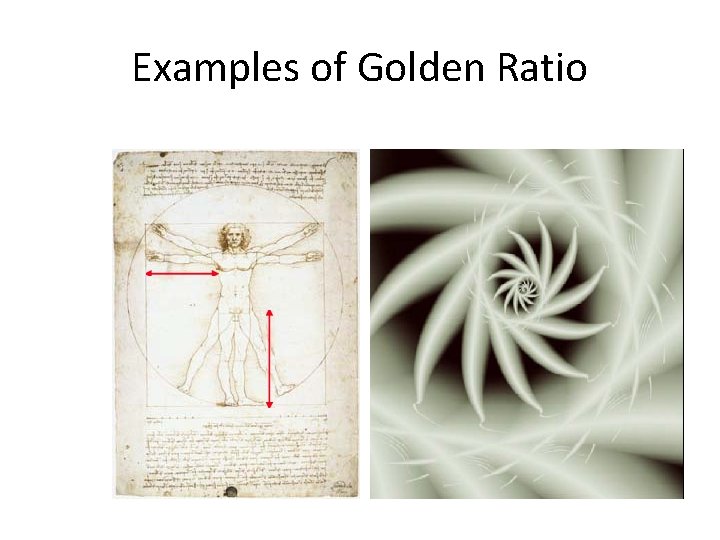 Examples of Golden Ratio 