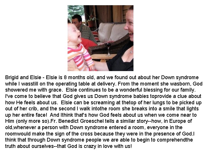 Brigid and Elsie is 8 months old, and we found out about her Down Brigid and Elsie is 8 months old, and we found out about her Down