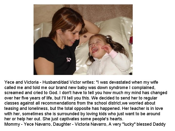 Yece and Victoria Husband/dad Victor writes: "I was devastated when my wife called me Yece and Victoria Husband/dad Victor writes: "I was devastated when my wife called me