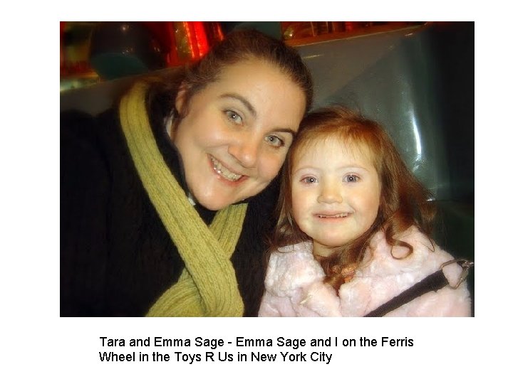 Tara and Emma Sage and I on the Ferris Wheel in the Toys R Tara and Emma Sage and I on the Ferris Wheel in the Toys R