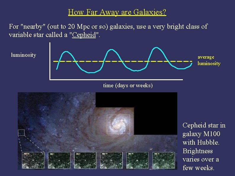 How Far Away are Galaxies? For "nearby" (out to 20 Mpc or so) galaxies,