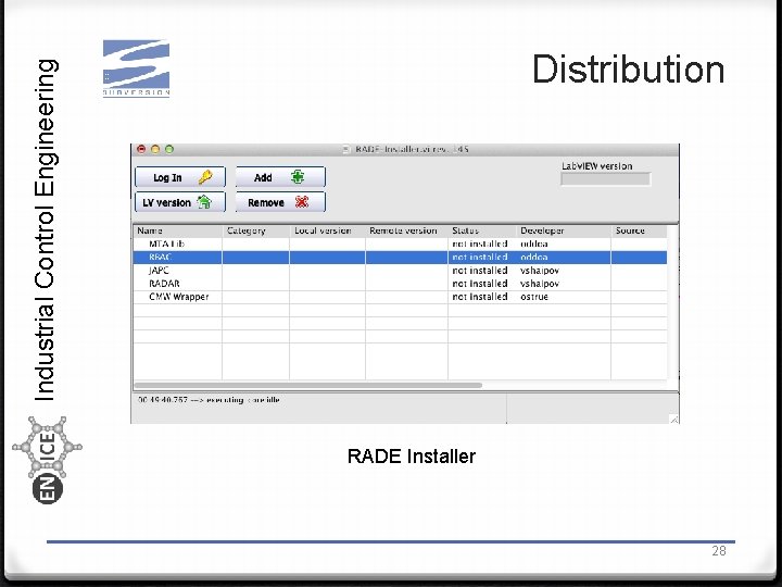Industrial Control Engineering Distribution RADE Installer 28 
