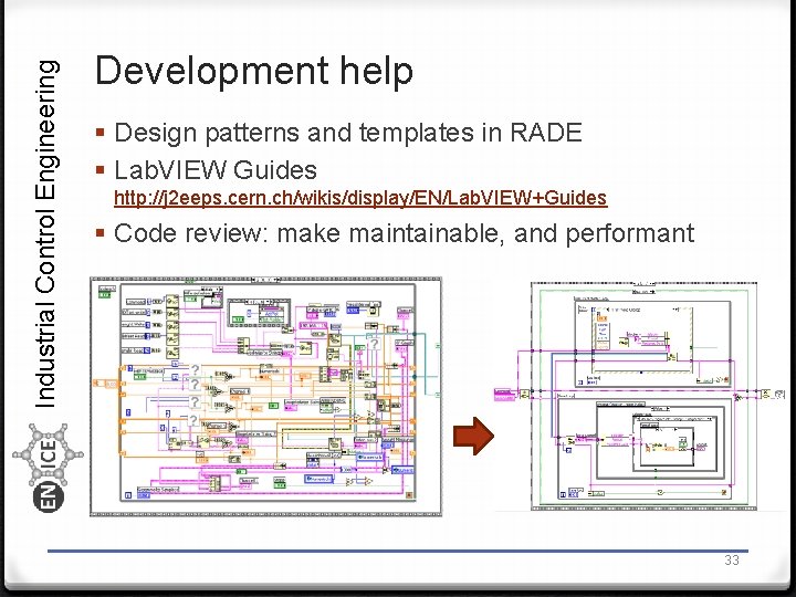 Industrial Control Engineering Development help § Design patterns and templates in RADE § Lab.
