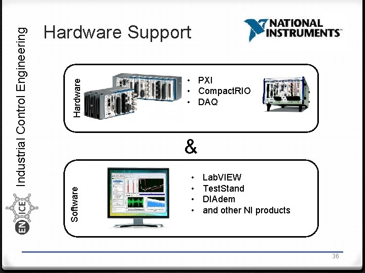 Hardware • PXI • Compact. RIO • DAQ & Software Industrial Control Engineering Hardware