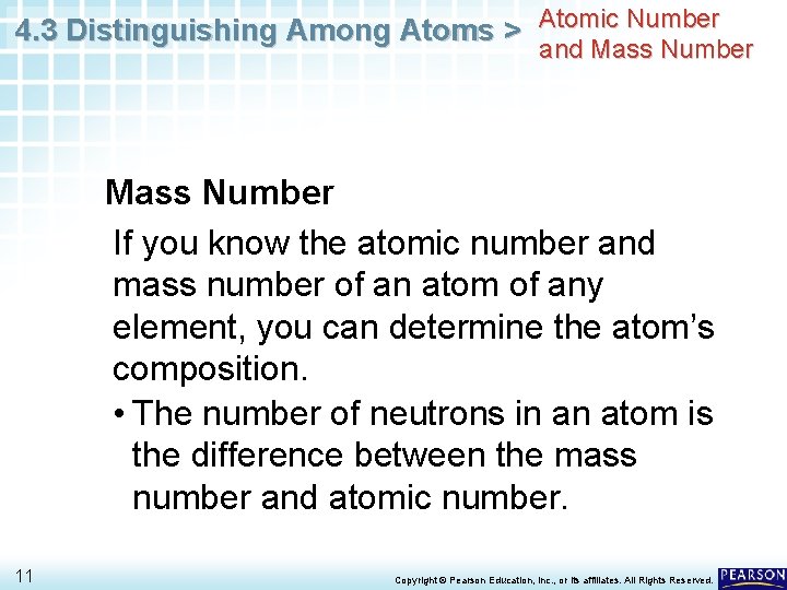 4. 3 Distinguishing Among Atoms > Atomic Number and Mass Number If you know