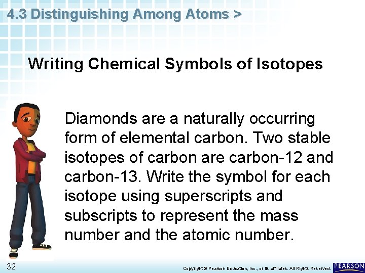 4. 3 Distinguishing Among Atoms > Writing Chemical Symbols of Isotopes Diamonds are a