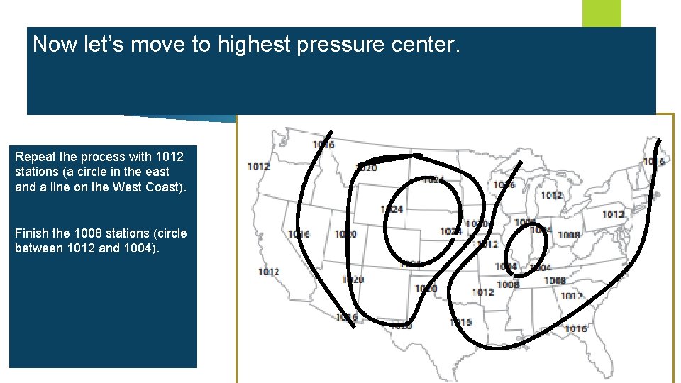 Now let’s move to highest pressure center. Let’s begin with the air lowest pressure.