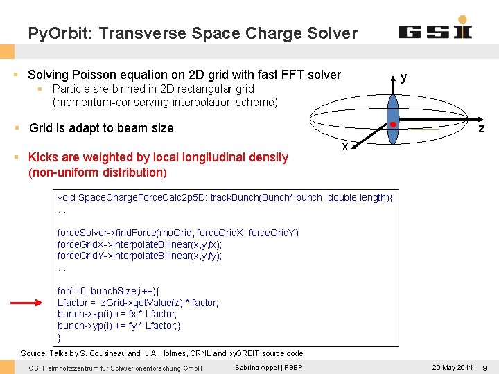 Py. Orbit: Transverse Space Charge Solver § Solving Poisson equation on 2 D grid