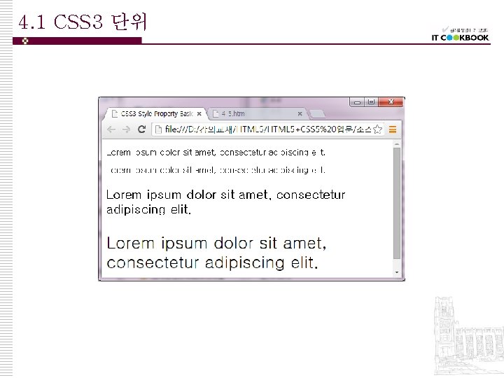 4. 1 CSS 3 단위 