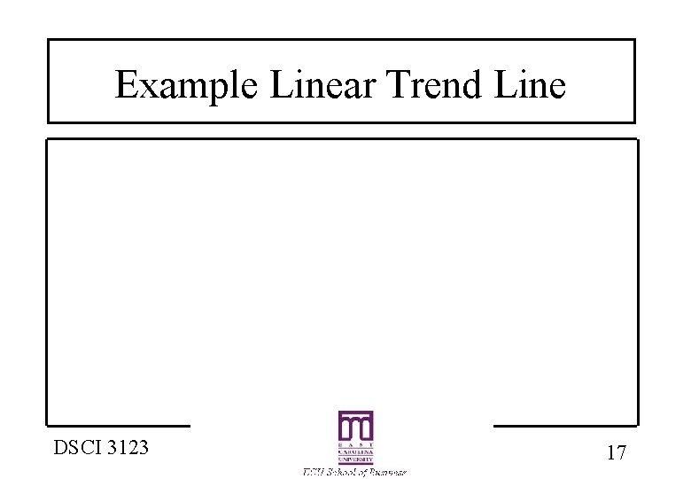 Example Linear Trend Line DSCI 3123 17 