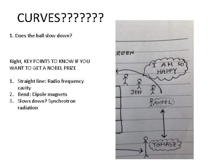 CURVES? ? ? ? 1. Does the ball slow down? Right, KEY POINTS TO