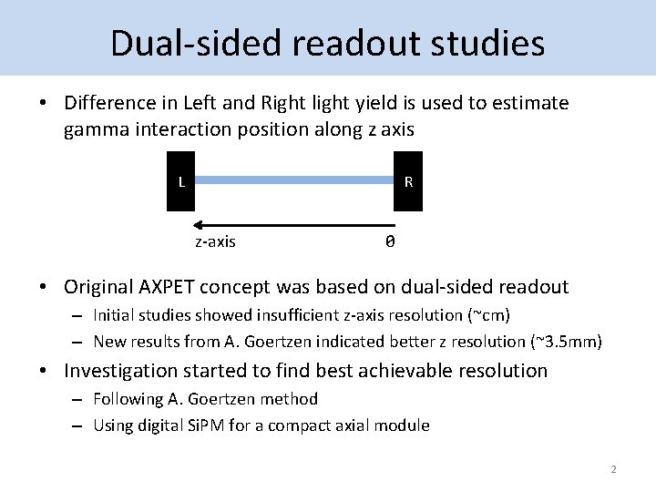 Dual-sided readout studies • Difference in Left and Right light yield is used to