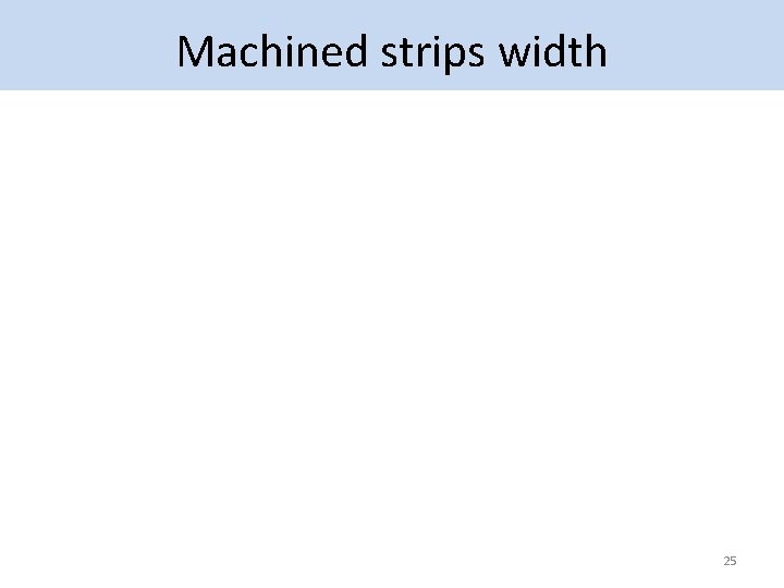 Machined strips width 25 