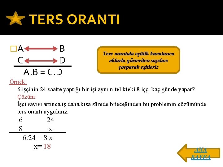 İşçi sayısı artınca iş daha kısa sürede biteceğinden bu problemin çözümünde ters orantı u